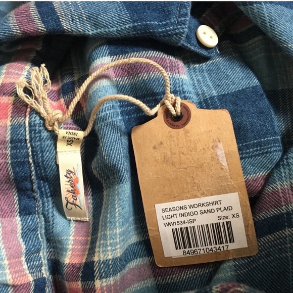 Faherty Seasons Work Shirt Plaid Flannel - Picture 7 of 8